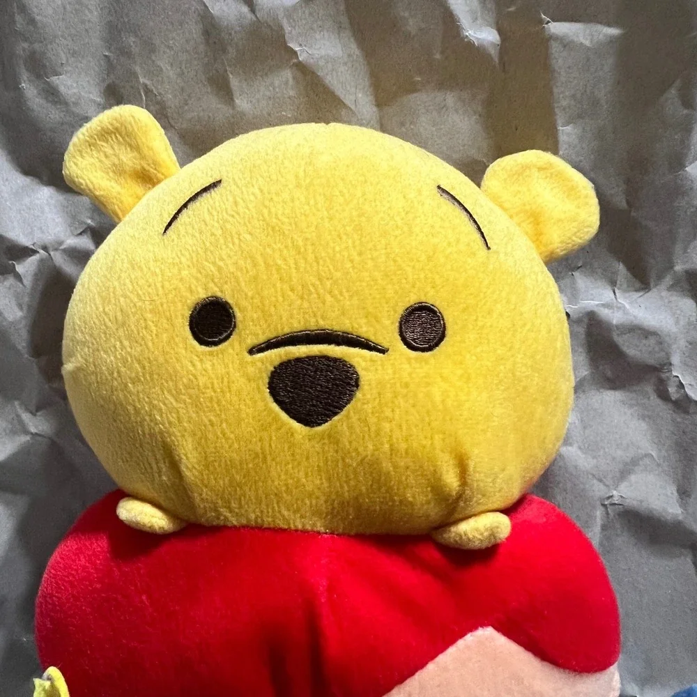 Disney Tsum Tsum Stackable Plush Pillow Pooh Ariel Stitch Blue Red Yellow Kawaii